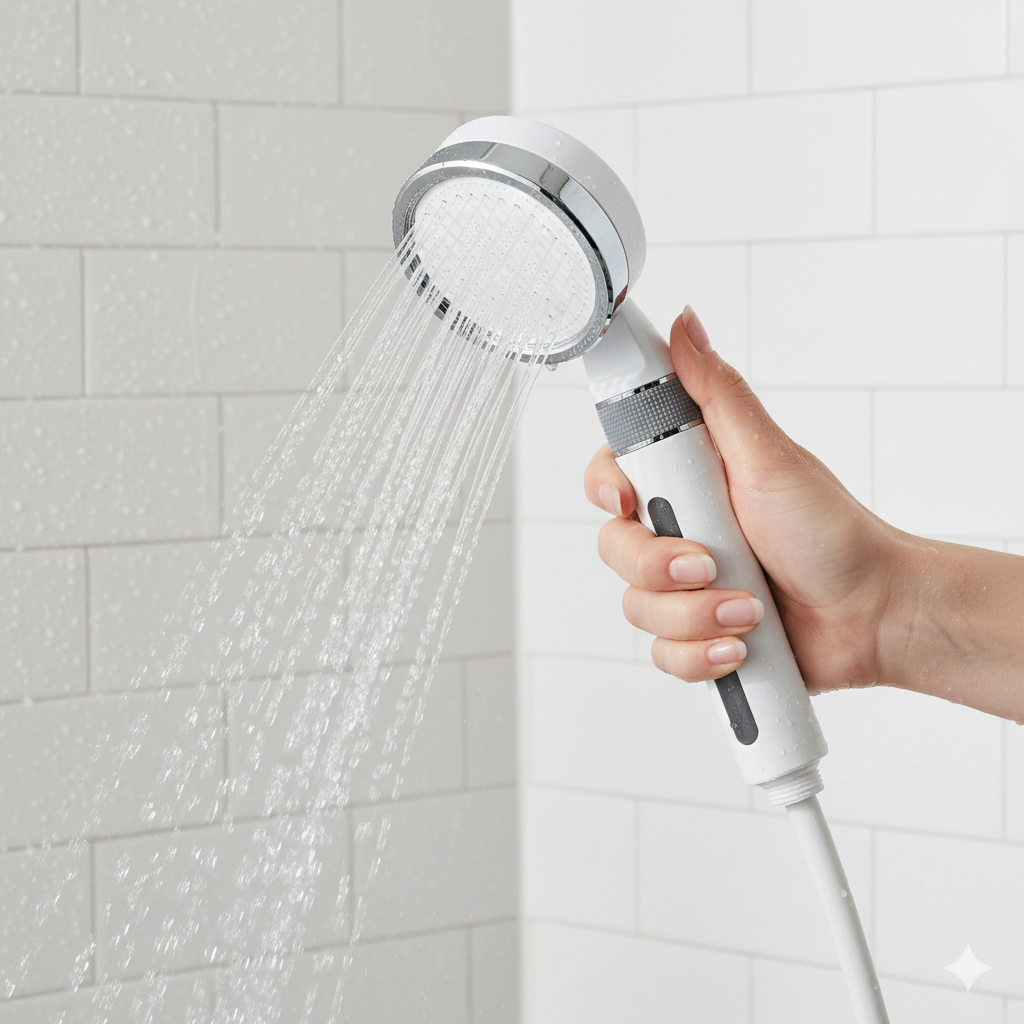 VitalRain Premium Duschkopf mit Aktivkohlefilter & KDF55-Filtersystem